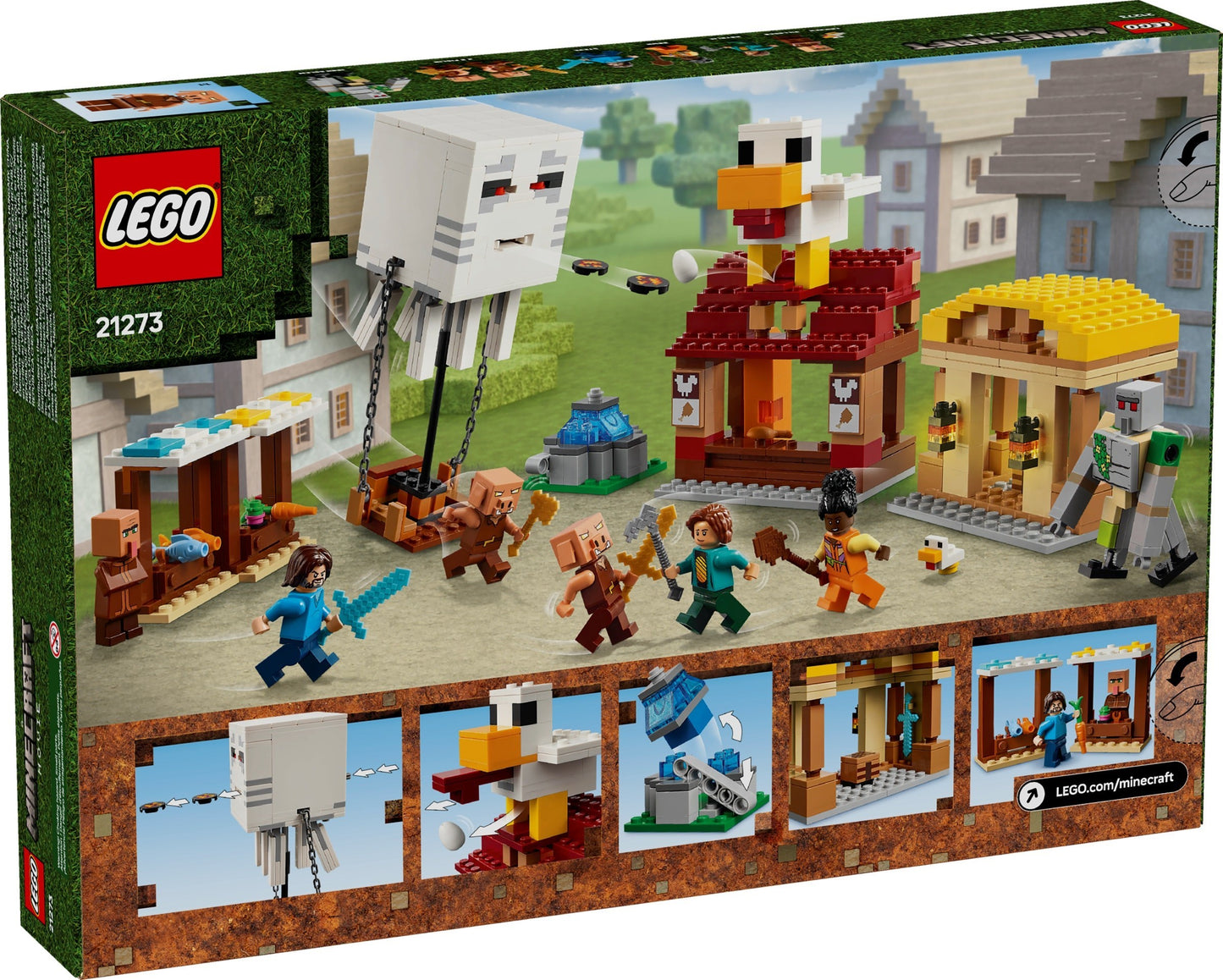 LEGO 21273 Minecraft The Ghast Balloon Village Attack