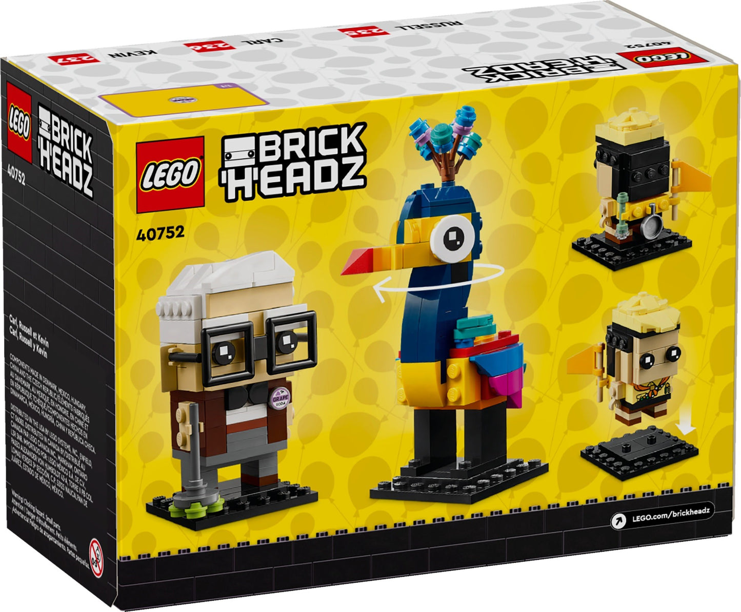 LEGO 40752 Brickheadz Carl, Russell & Kevin - Disney