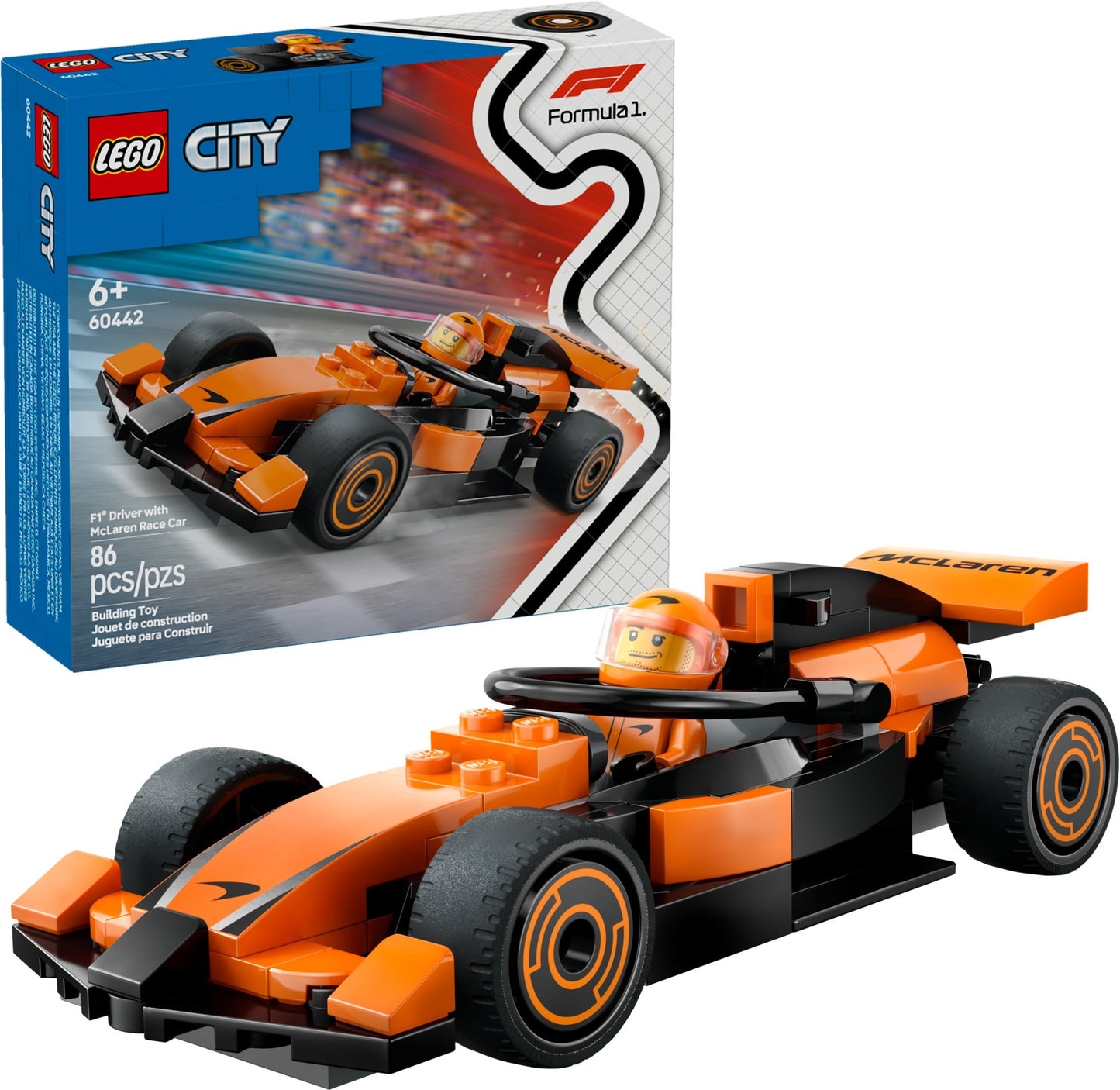 LEGO 60442 City F1 Driver with McLaren Race Car