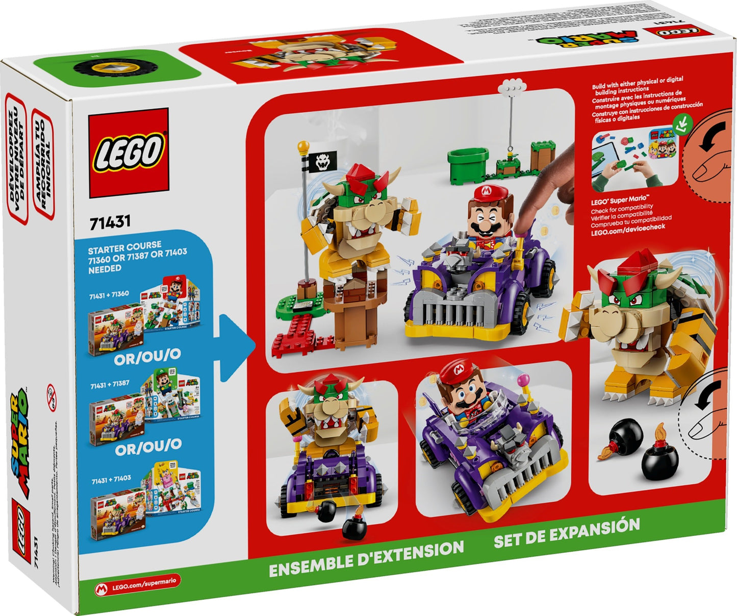 LEGO 71431 Super Mario Bowser's Muscle Car Expansion Set