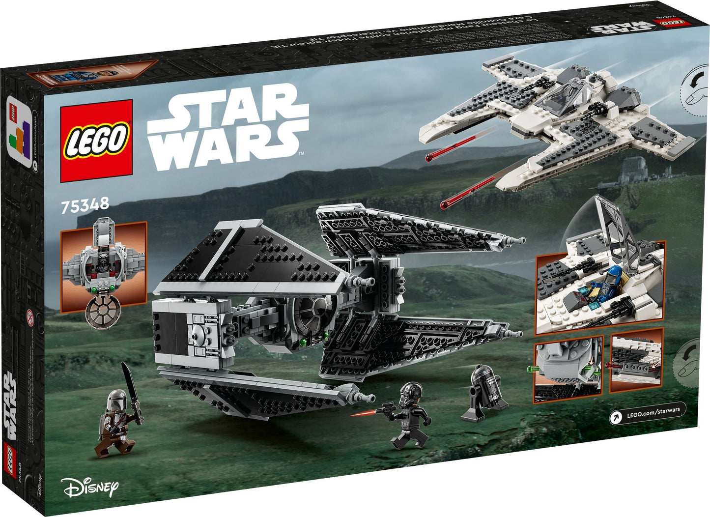 LEGO 75348 Star Wars Mandalorian Fang Fighter vs TIE Interceptor