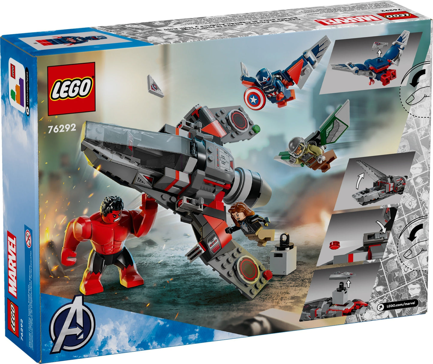 LEGO 76292 Marvel Super Heroes Captain America vs. Red Hulk Battle