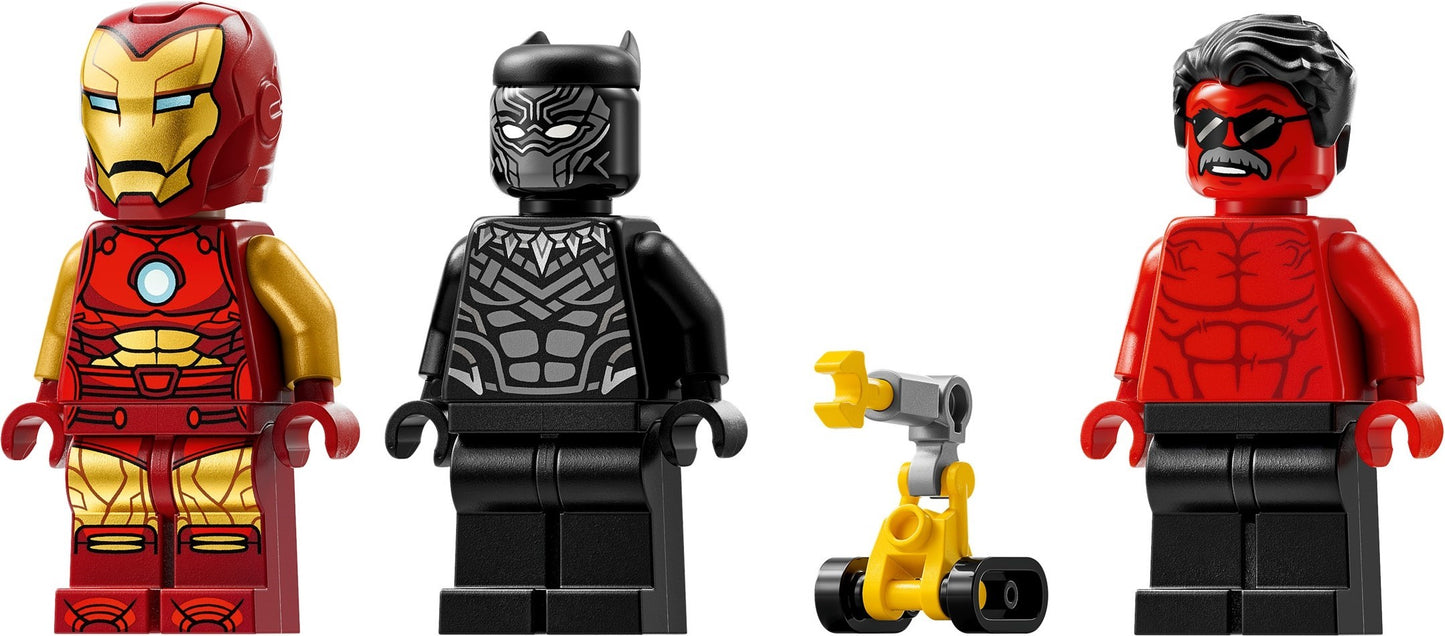 LEGO 76310 Marvel Super Heroes Iron Man Car & Black Panther vs. Red Hulk