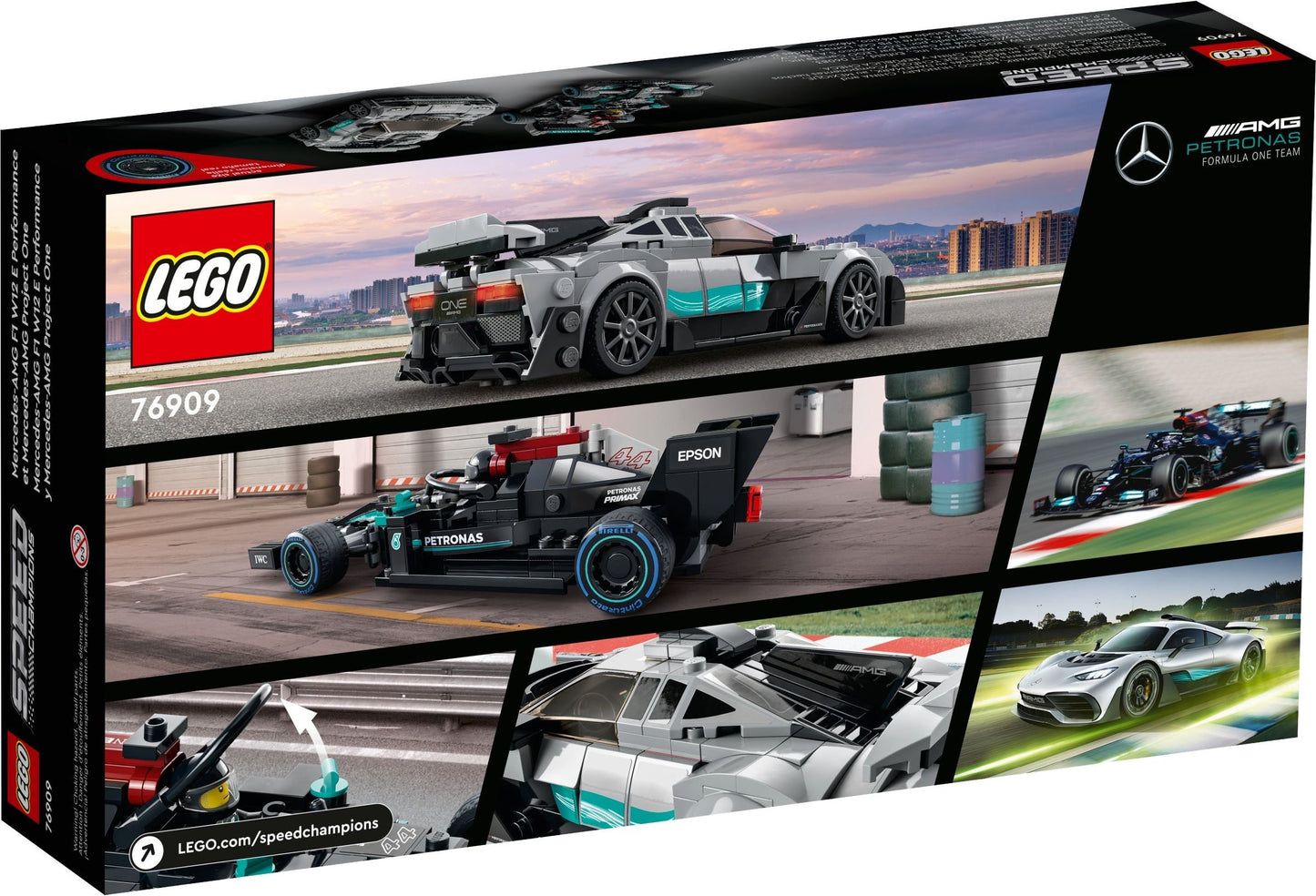 LEGO 76909 Mercedes-AMG F1 W12 E Performance & Mercedes-AMG Project One