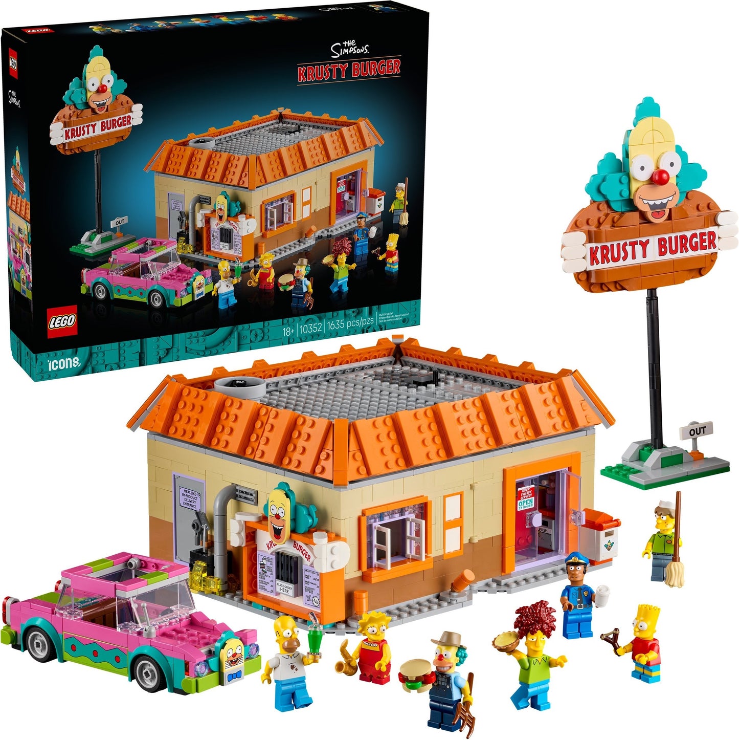 LEGO 10352 Icons The Simpsons: Krusty Burger