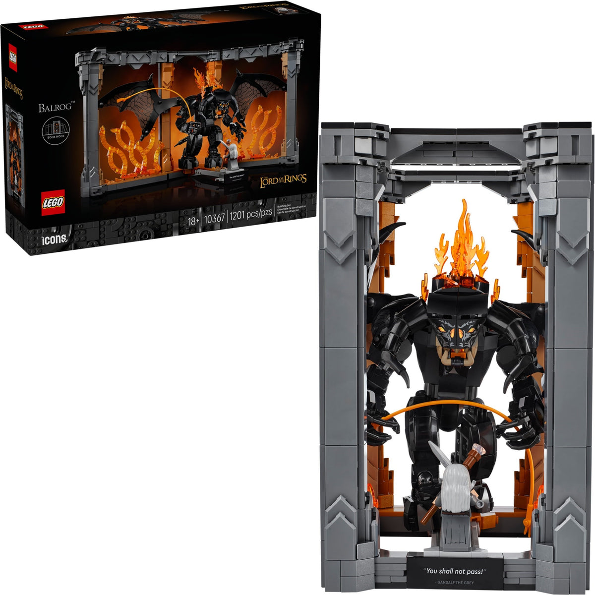 LEGO 10367 Icons The Lord of the Rings: Balrog Book Nook