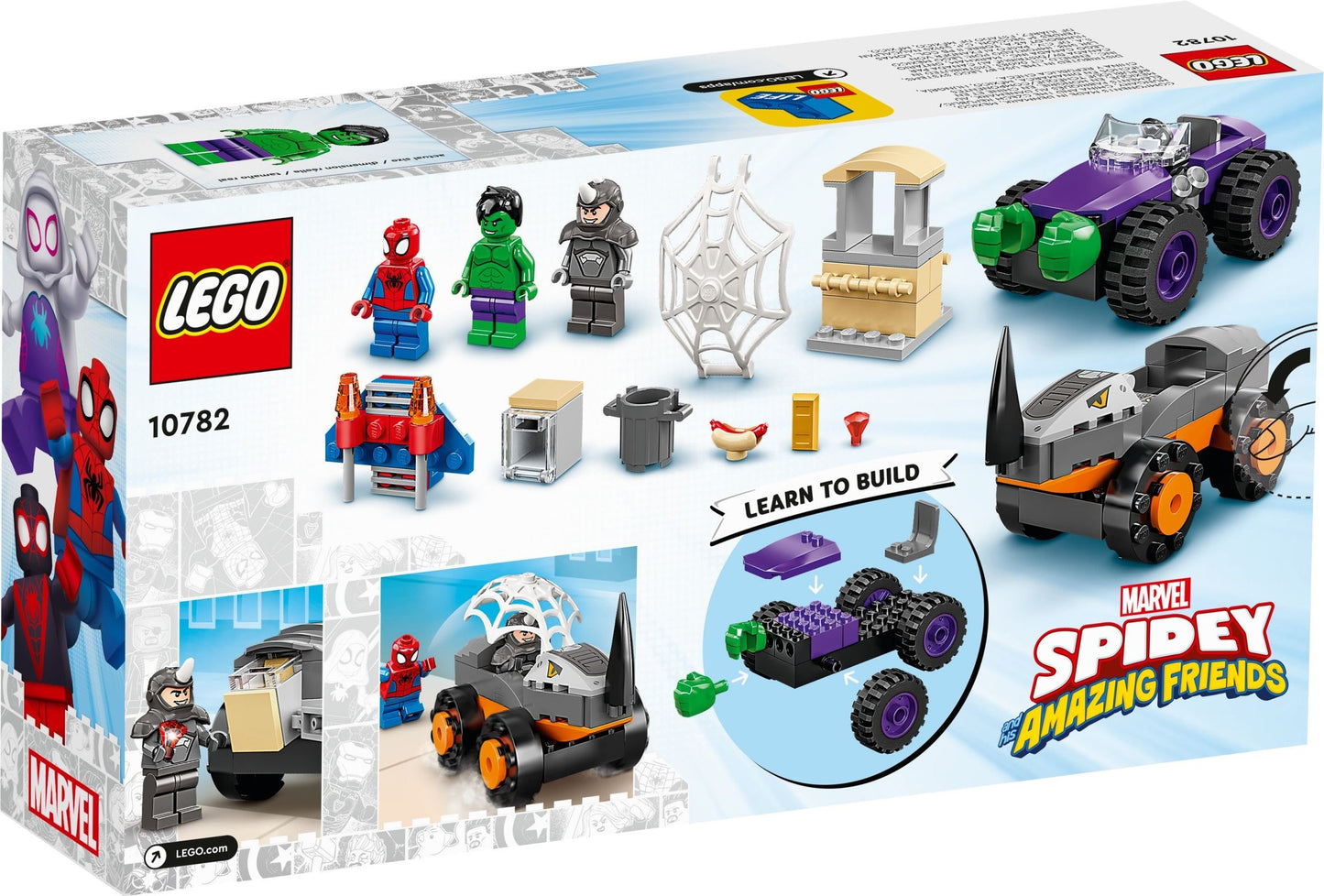 LEGO 10782 Spidey and His Amazing Friends Hulk vs. Rhino Truck Showdown