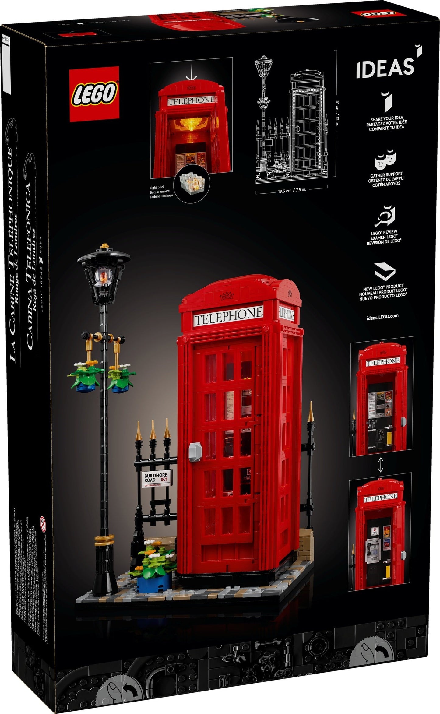 LEGO 21347 Ideas Red London Telephone Box
