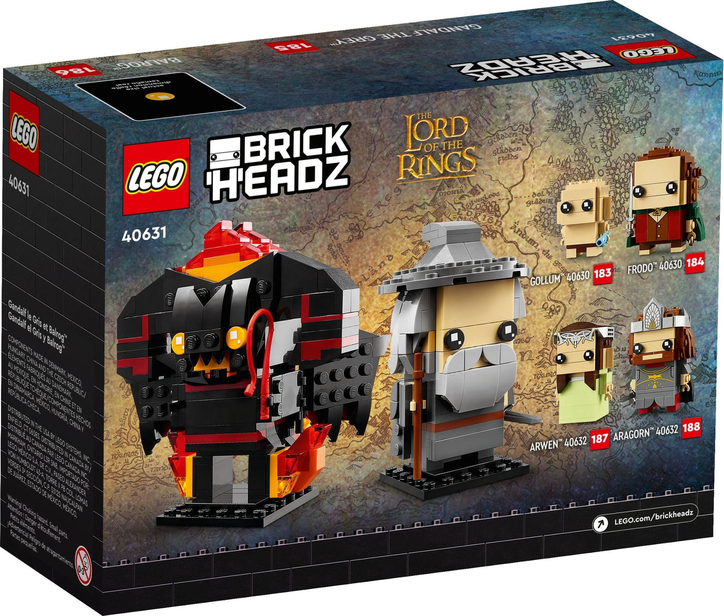 LEGO 40631 Brickheadz Gandalf the Grey & Balrog - Lord of the Rings