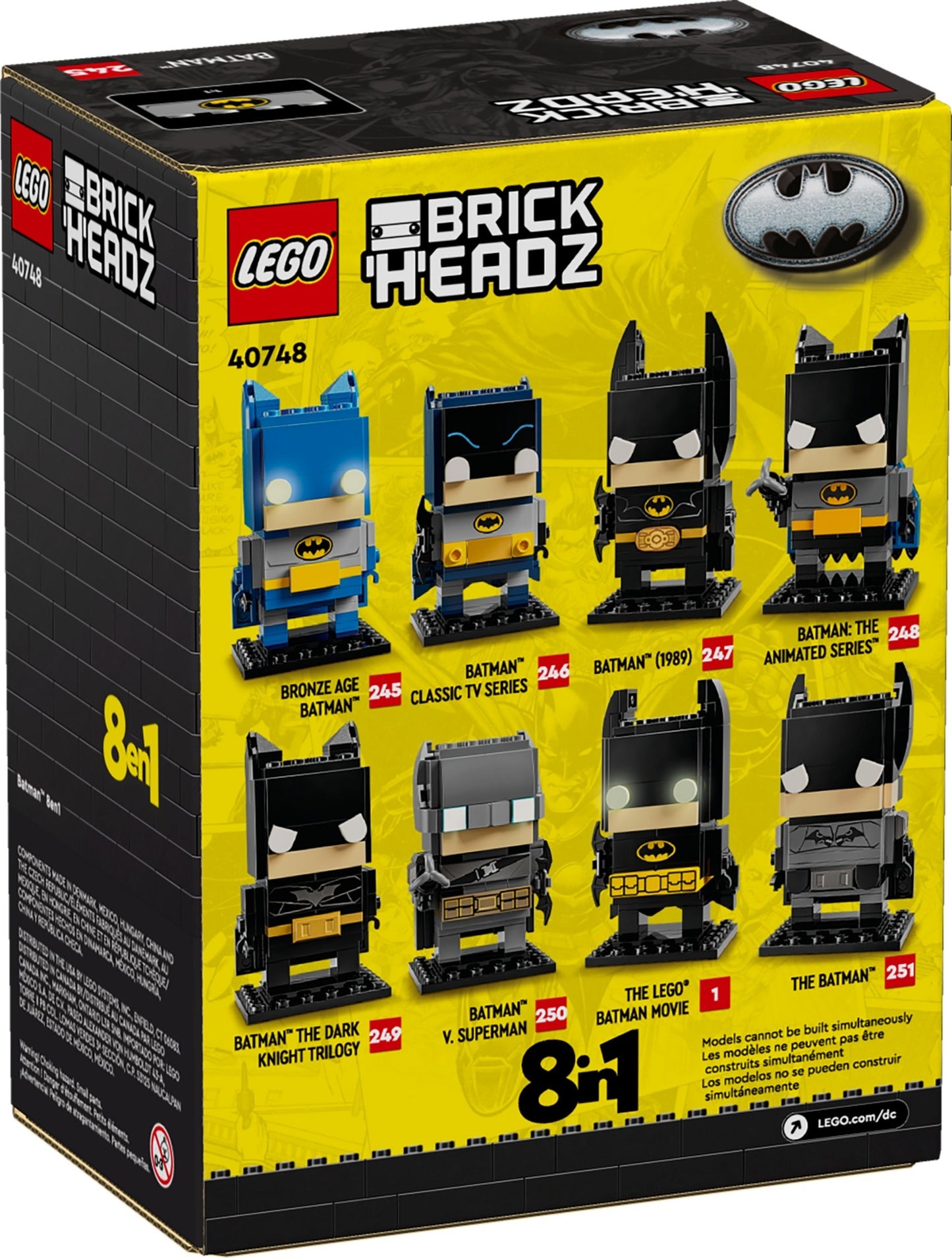 LEGO 40748 Brickheadz Batman 8 in 1