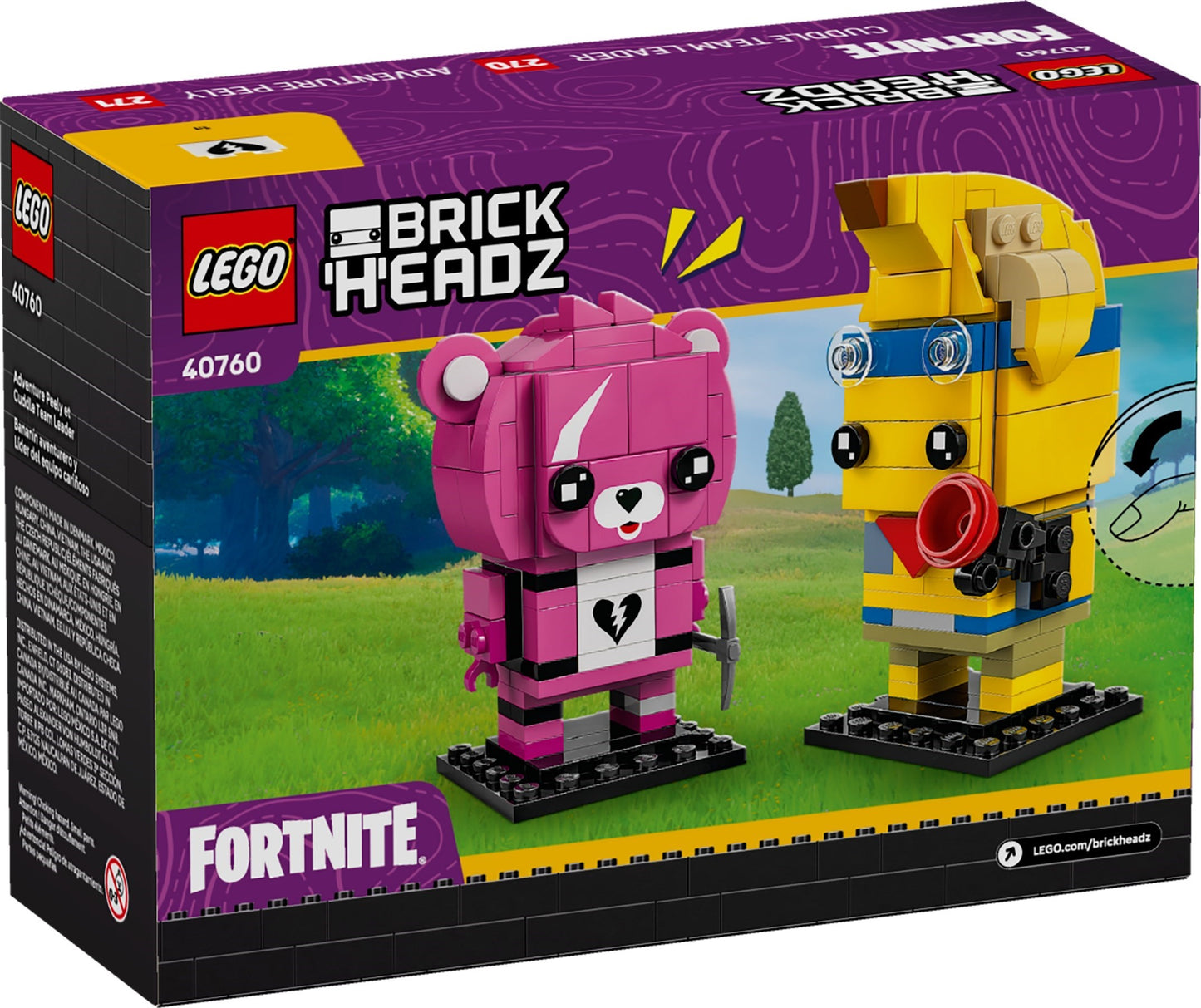 LEGO 40760 Brickheadz Adventure Peely & Cuddle Team Leader