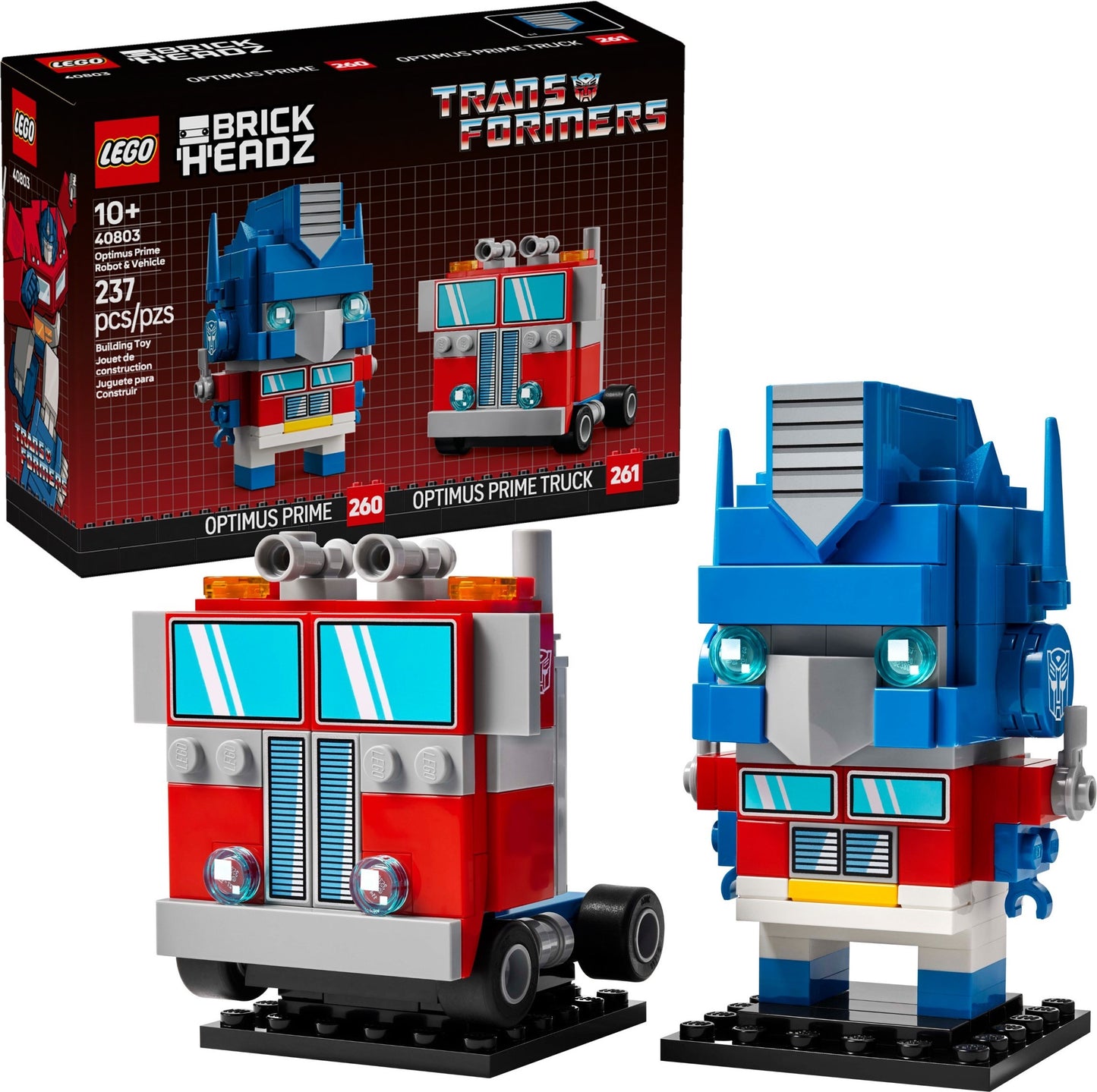 LEGO 40803 Brickheadz Optimus Prime Robot & Vehicle