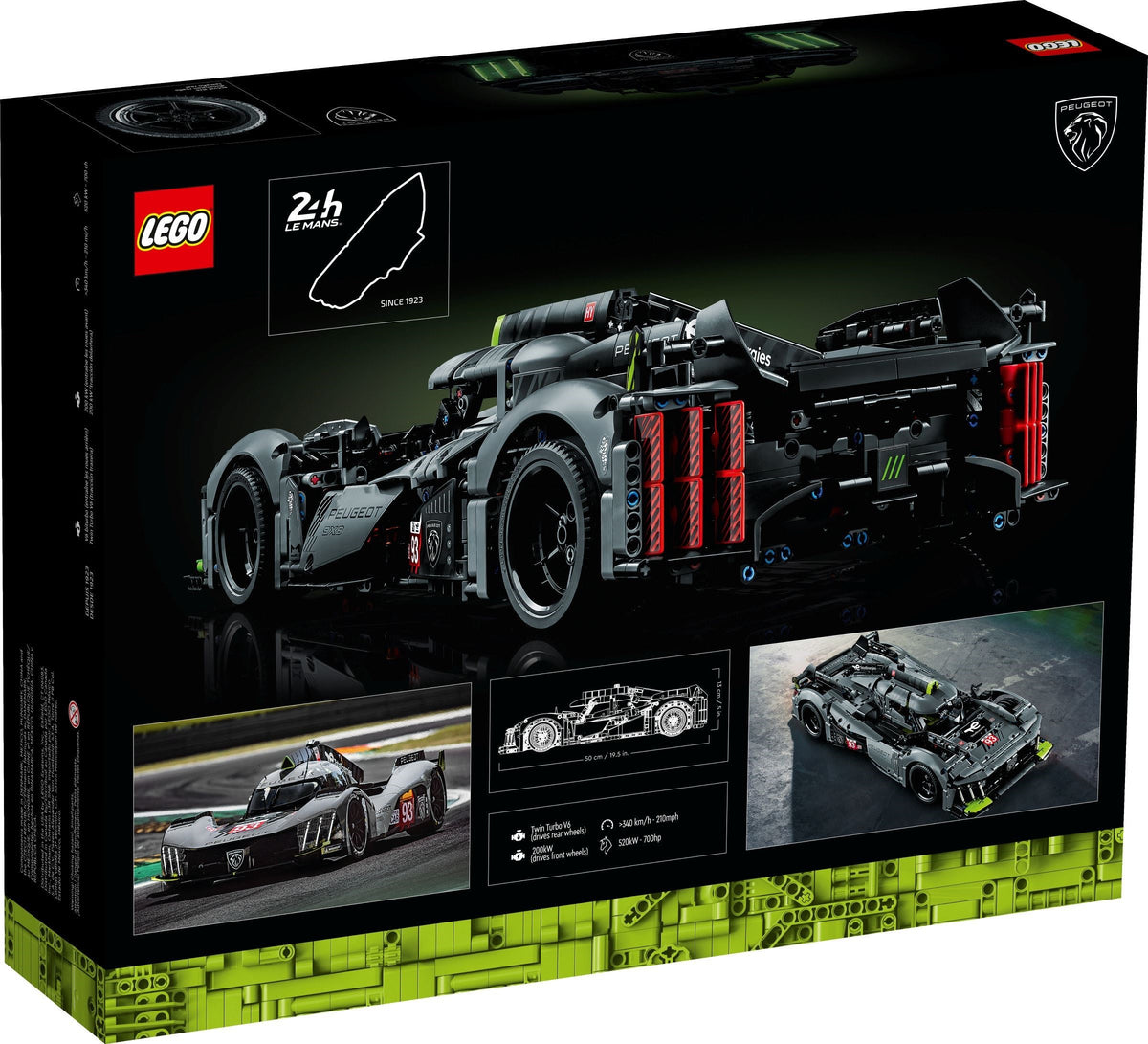 LEGO 42156 PEUGEOT 9X8 24H Le Mans Hybrid Hypercar - imperfect box