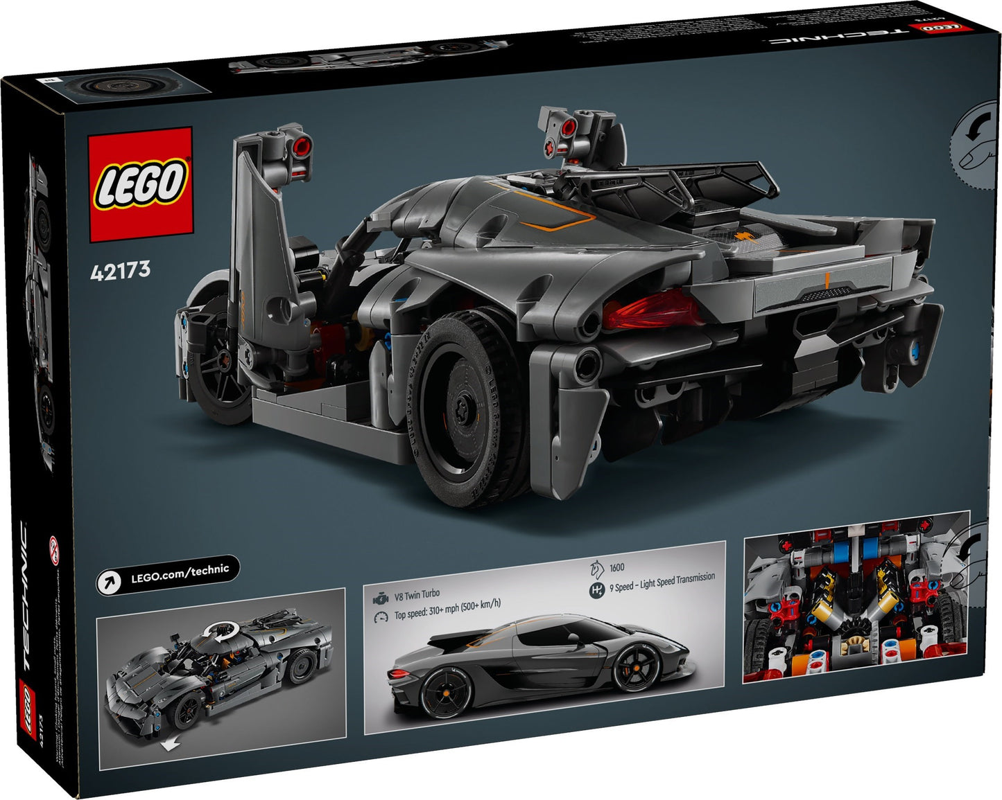 LEGO 42173 Technic Koenigsegg Jesko Absolut Grey Hypercar