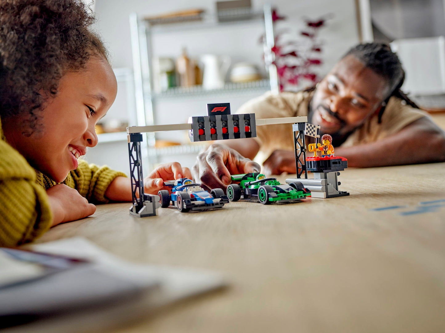 LEGO 60474 CIty F1 Grid with VCARB & Sauber Race Cars