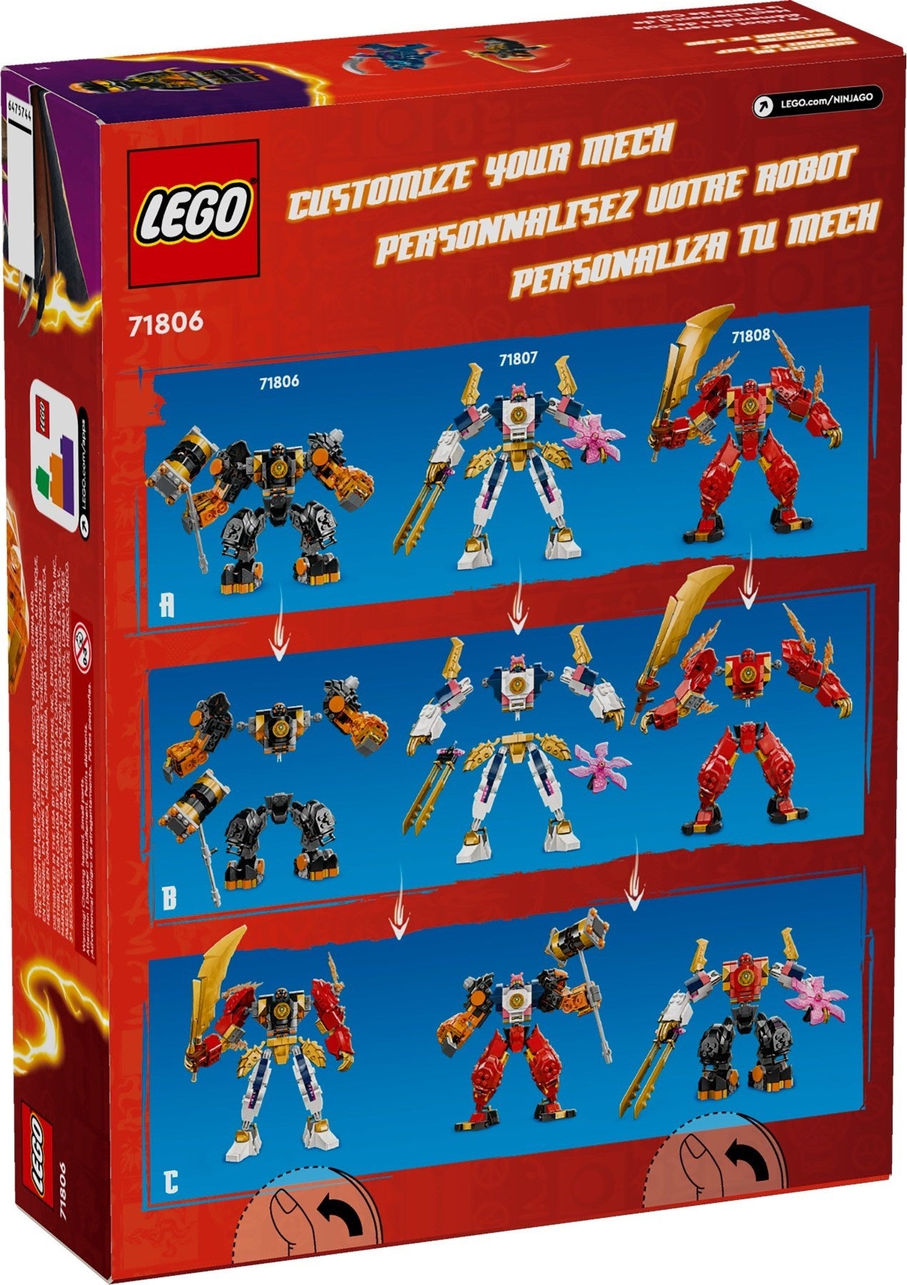 LEGO 71806 Ninjago Cole's Elemental Earth Mech