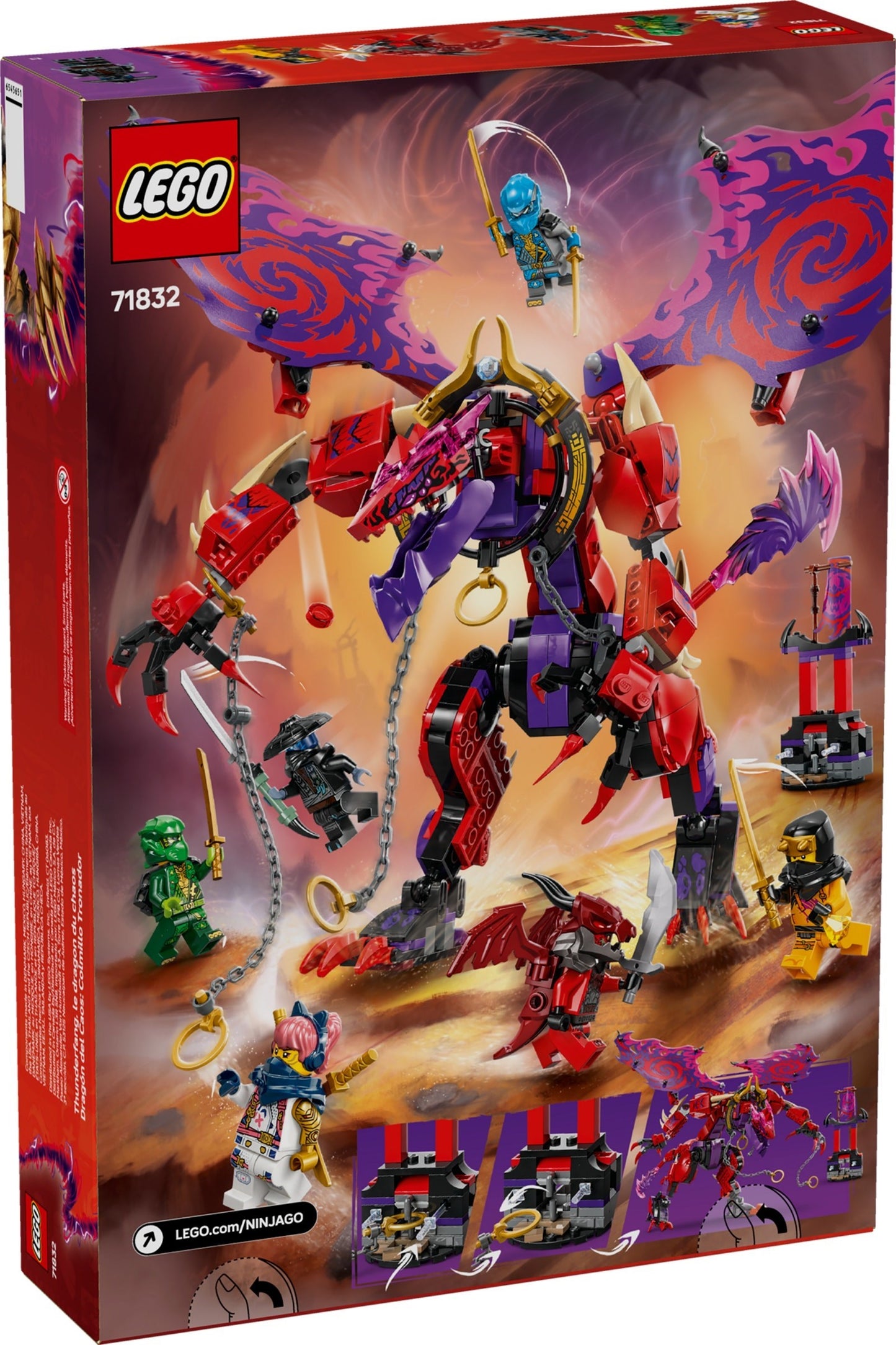 LEGO 71832 Ninjago Thunderfang Dragon of Chaos
