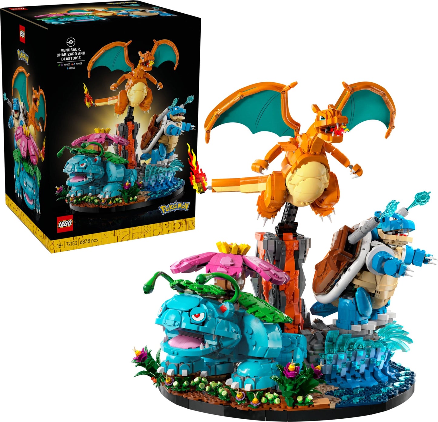 LEGO 72153 Pokemon Venusaur, Charizard and Blastoise