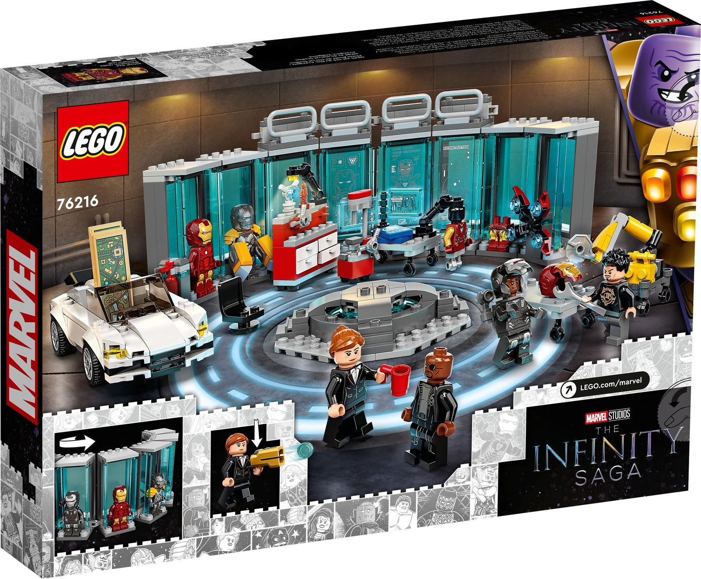 LEGO 76216 Marvel Super Heroes Iron Man Armoury