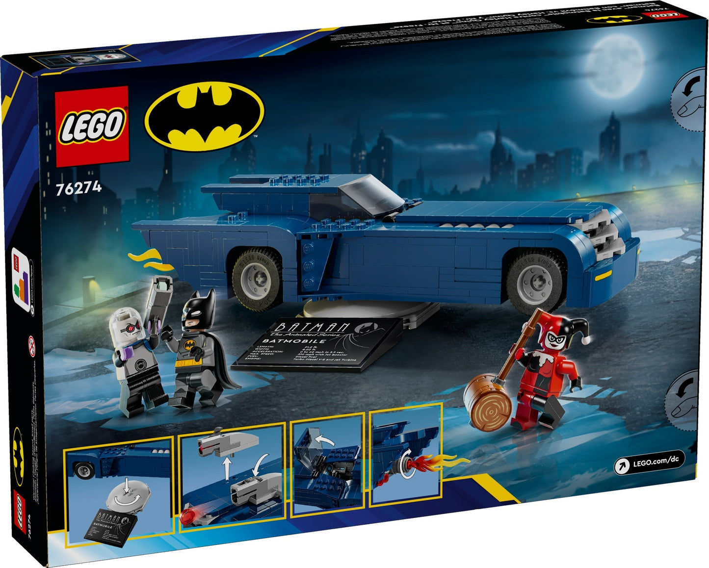 LEGO 76274 DC Comics Super Heroes Batman with the Batmobile vs. Harley Quinn and Mr. Freeze