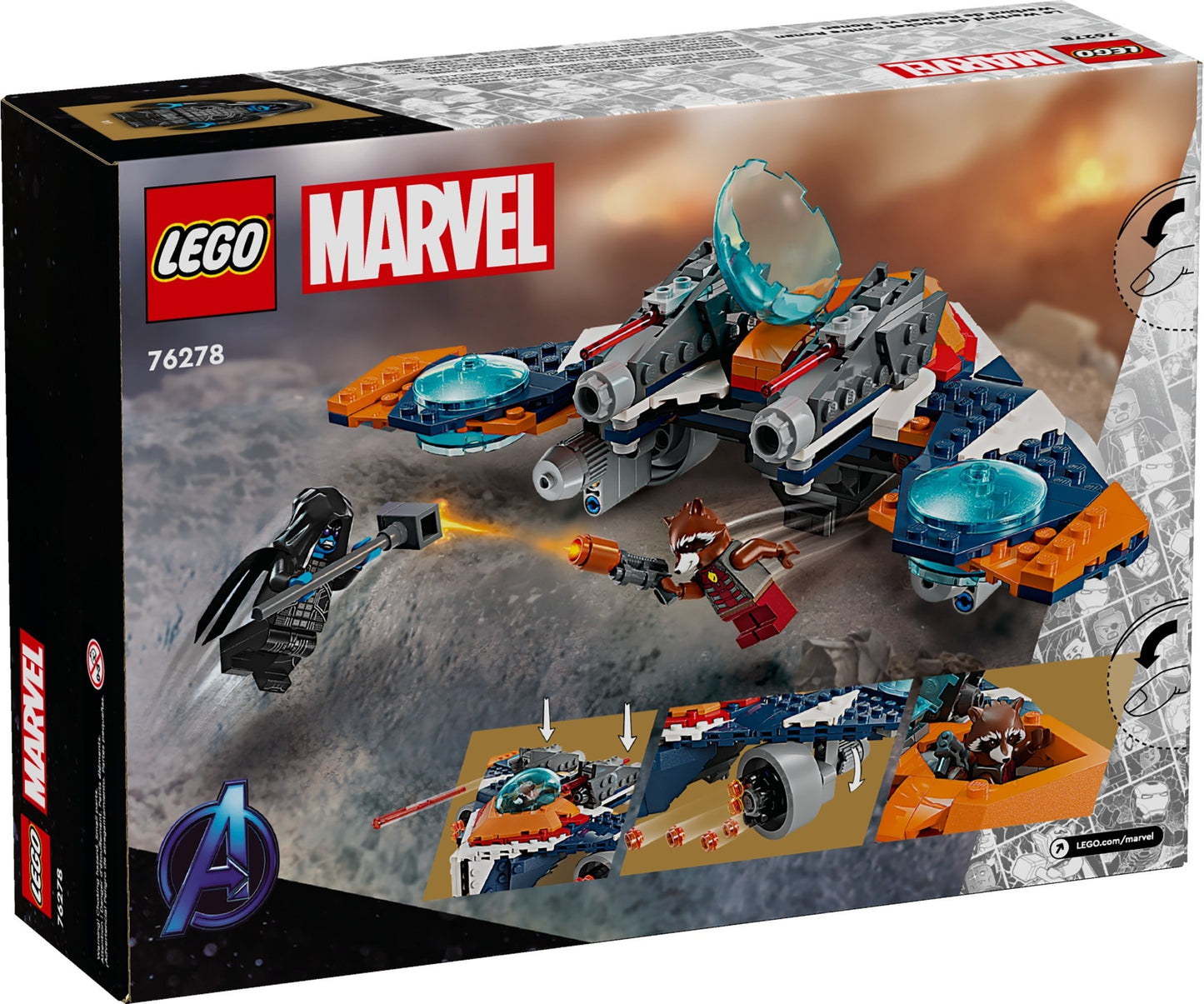 LEGO 76278 Marvel Super Heroes Rocket's Warbird vs. Ronan