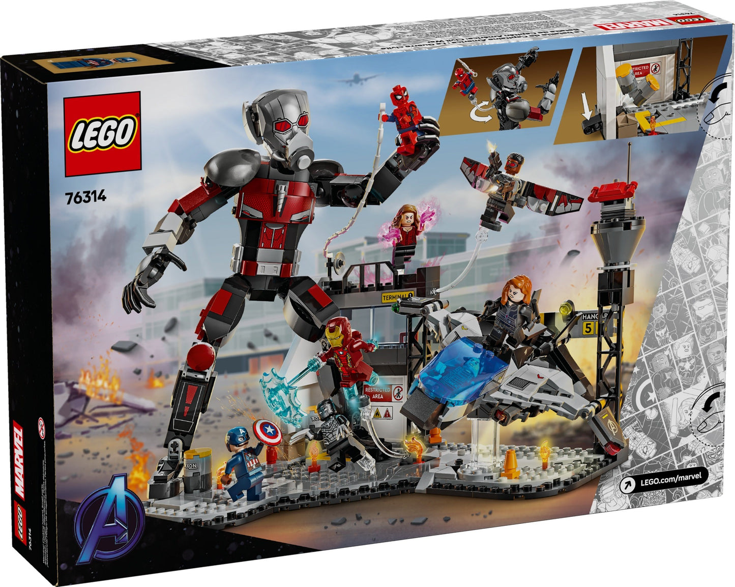 LEGO 76314 Marvel Super Heroes Captain America: Civil War Battle