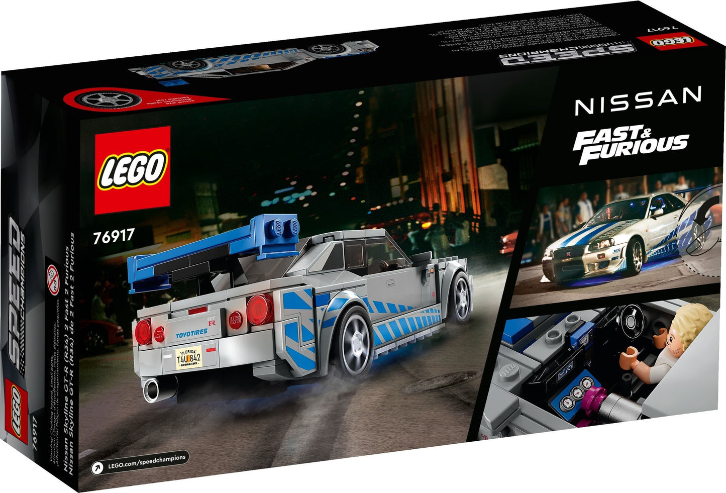 LEGO 76917 Speed Champions 2 Fast 2 Furious Nissan Skyline GT-R (R34)