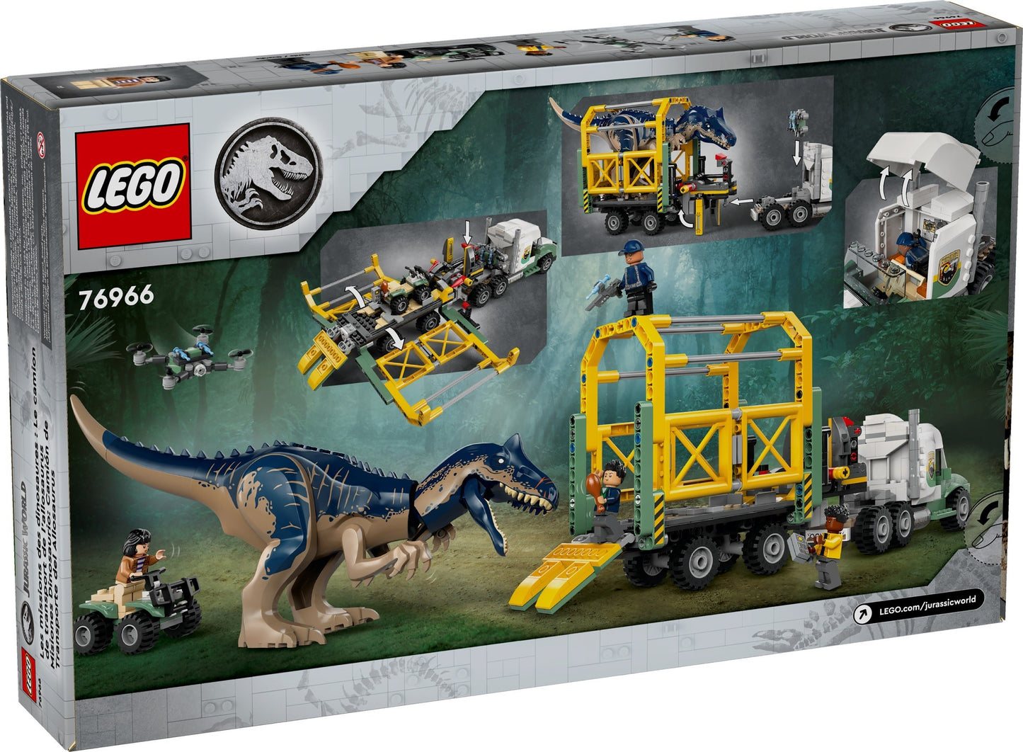 LEGO 76966 Jurassic World Dinosaur Missions: Allosaurus Transport Truck