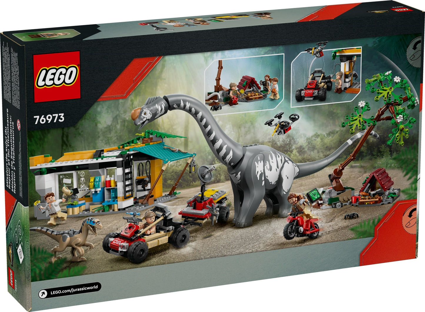 LEGO 76973 Jurassic World Raptor & Titanosaurus Tracking Mission