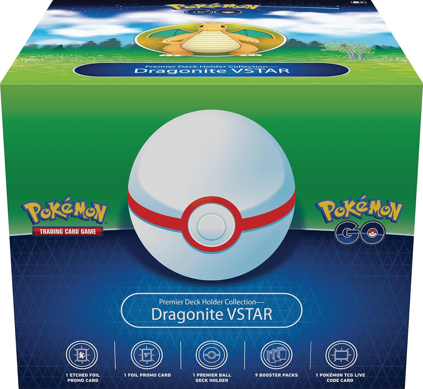 Pokemon TCG Pokemon GO Premier Deck Holder Collection Dragonite VSTAR