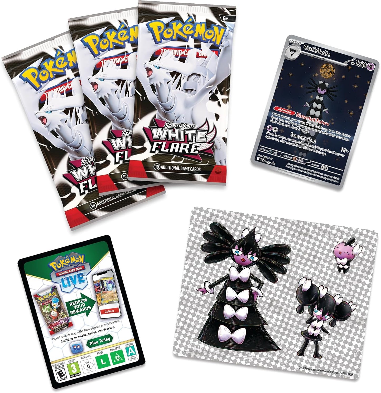 Pokemon TCG Scarlet & Violet 10.5 White Flare Tech Sticker Collection
