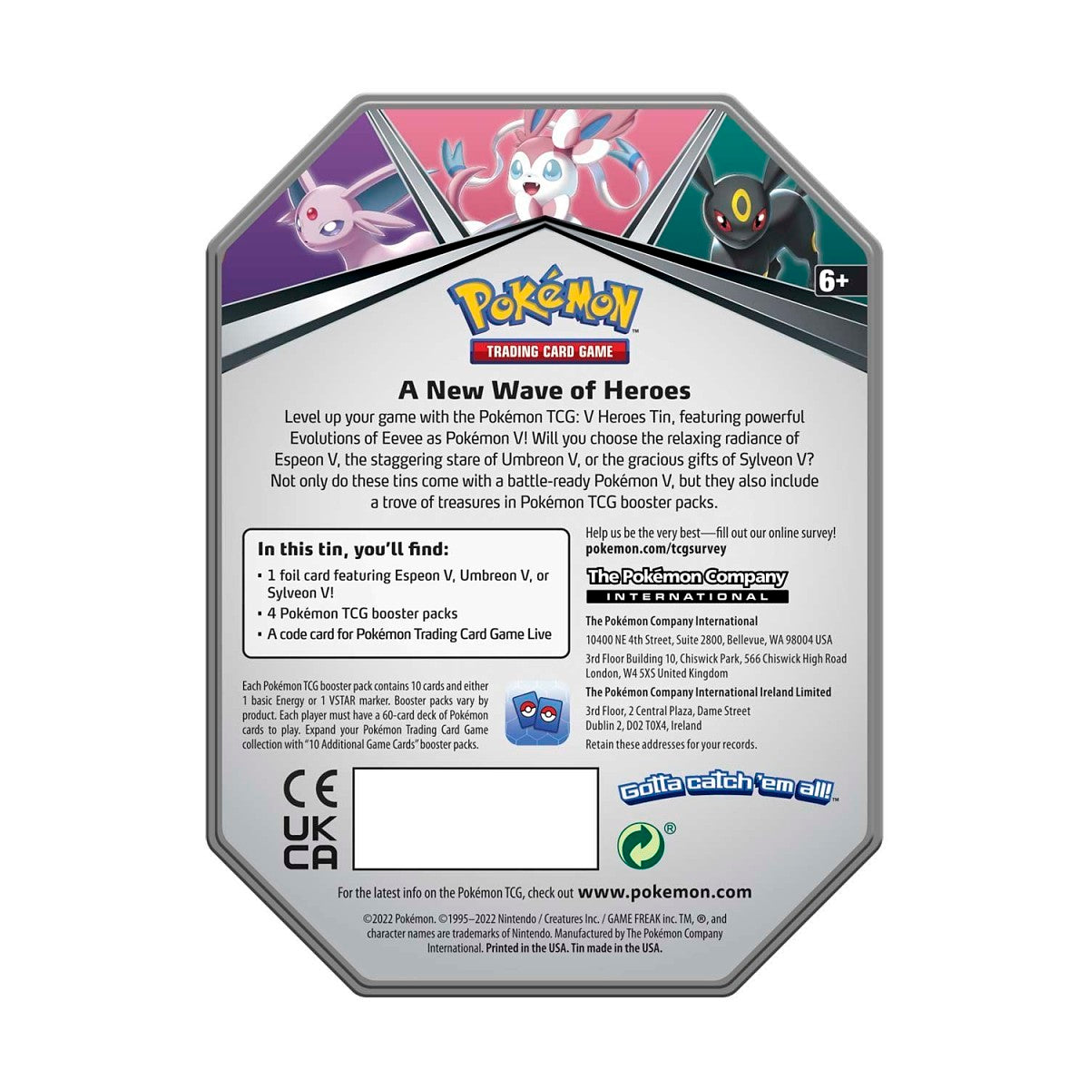 Pokemon TCG V Heroes Tin Espeon V