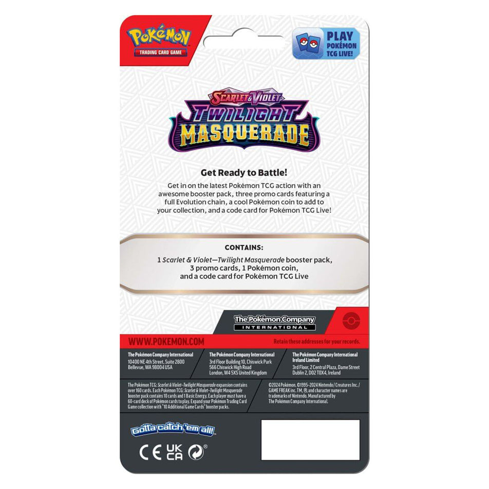 Pokemon TCG Twilight Masquerade Premium Checklane Blister - Porygon Z