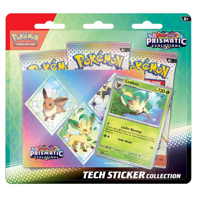 Pokemon TCG Prismatic Evolution Tech Sticker Collection - Lefeon