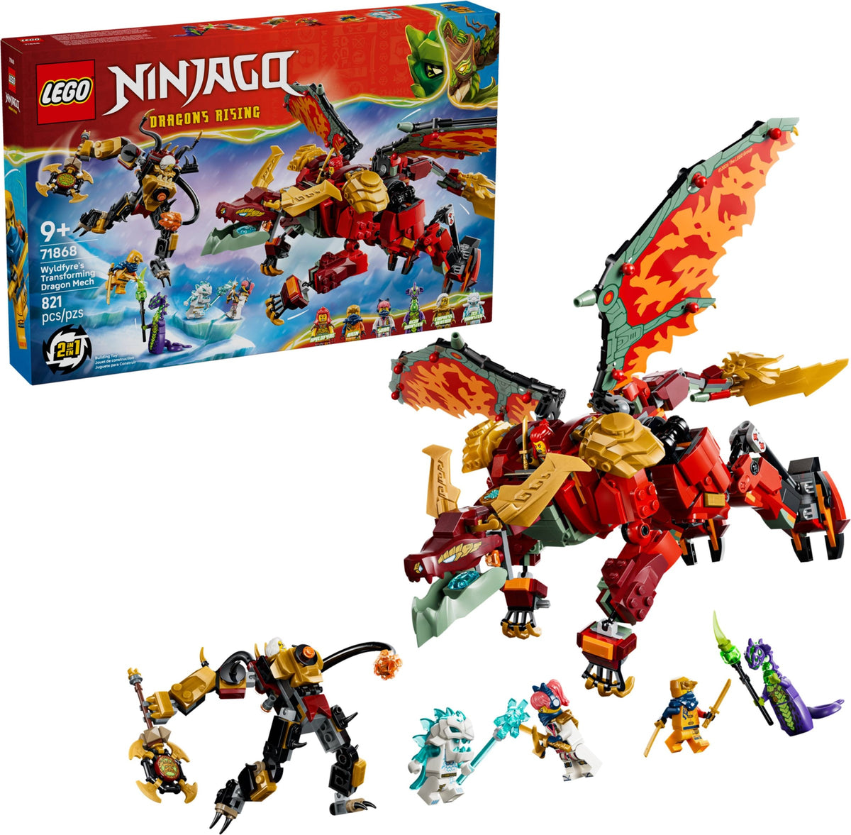LEGO 71868 Wyldfyre's Transforming Dragon Mech