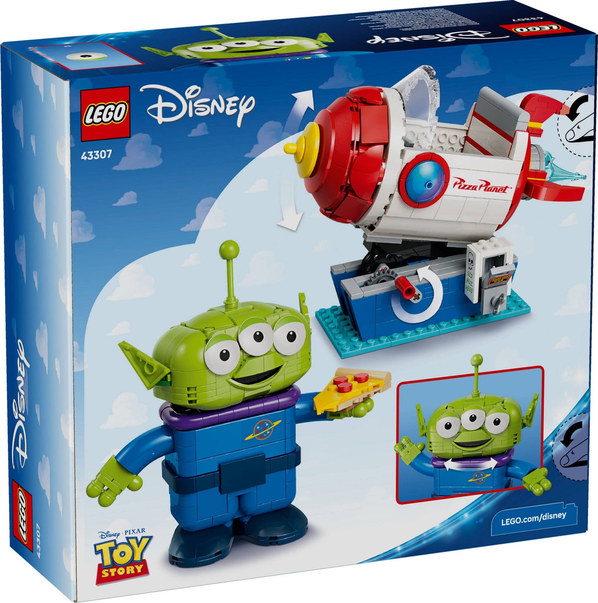 LEGO 43307 Alien with Pizza Planet Rocket Ride