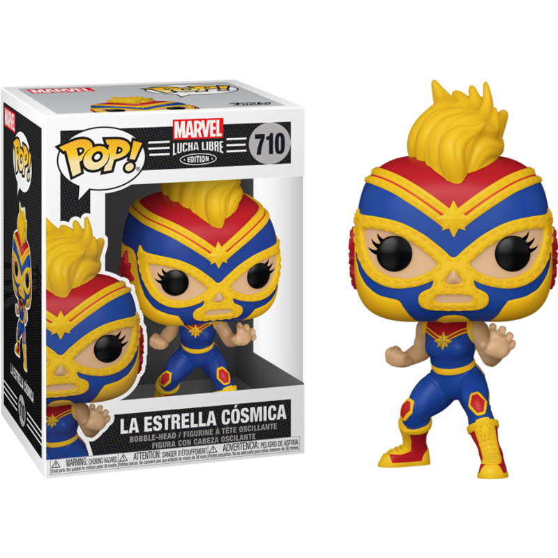 FUNKO POP! #710 La Estrella Cosmica Captain Marvel Marvel Lucha Libre Edition