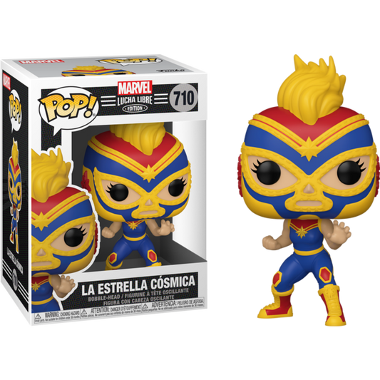 FUNKO POP! #710 La Estrella Cosmica Captain Marvel Marvel Lucha Libre Edition